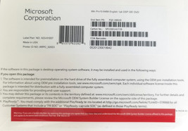 MICROSOFT WINDOWS 10 PRO 64 -BIT OEM DVD WITH LICENSE KEY 1 USER FAST SH... - $38.22