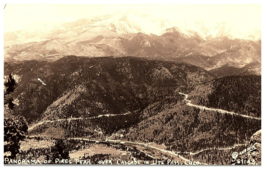 RPPC Sanborn Postcard S-1143 Pikes Peak over Cascade in Ute Pass, Colorado - £15.53 GBP