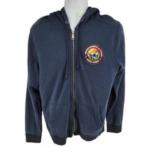 Abercrombie &amp; Fitch Camp Scout Patch Logo Full Zip Blue Hoodie Size M - £23.49 GBP