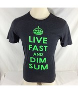 21 Men by Forever 21 &quot;Live Fast and Dim Sum&quot; Black Tee Shirt Men’s Size ... - £7.61 GBP