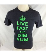 21 Men by Forever 21 &quot;Live Fast and Dim Sum&quot; Black Tee Shirt Men’s Size ... - £7.32 GBP