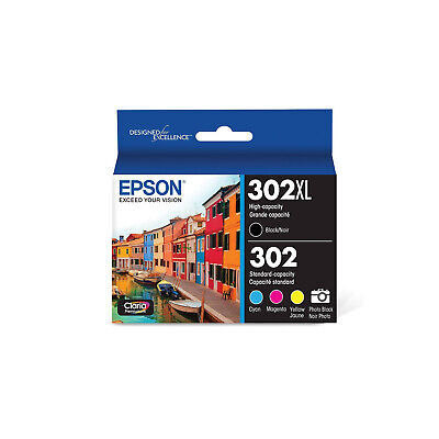 Primary image for EPSON PRINTERS AND INK T302XL-BCS T302XL BLACK + STD COLORS CMYPK