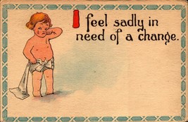 Antique 1915 Postcard -I Feel Sadly in Need A Change BKC - £3.95 GBP