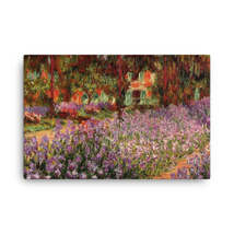 Claude Monet Irises in Monet&#39;s Garden 02, 1900 Canvas Print - £77.87 GBP+