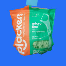 Plackers Micro Line Dental Floss Picks Fresh Mint Fold-Out FlipPick 300 ... - $10.99