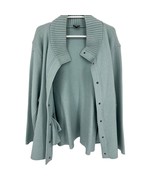 Eileen Fisher Jacket Womens Extra Large Light Blue Button Coat Wool Warm... - $897.20 MXN