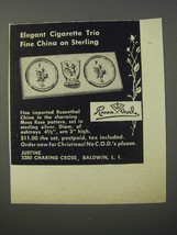 1953 Rosenthal Moss Rose China Advertisement - Elegant cigarette trio - £14.78 GBP