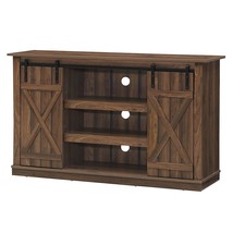 Sliding Barn TV Stand Console Table-Brown - Color: Brown - £151.88 GBP