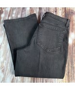 NYDJ Womens Size 6 Petite Faded Black BootCut Jeans Denim Pants USA Made 27x27.5 - $28.49
