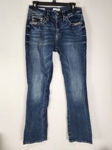 Vigoss Jeans Women&#39;s Size 6 L31 Blue Slim Boot Cut Mid Rise Dark Wash - £19.35 GBP
