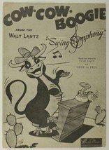 Vintage Sheet Music COW COW BOOGIE Walt Lantz Swing Symphony by Don Raye 1942 - £10.16 GBP