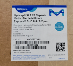 Millipore KHGES2THH1 Opticap XLT 20 Capsule Filter Express SHC 0.5/0.2um - $238.50