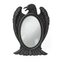 Alchemy Gothic Black Raven Mirror Wall or Free Standing Resin Gift Decor V105 - $30.95