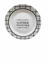 Black and White Plaid Side /Salad/Desert Plate 8 in. Royal Norfolk- - £10.01 GBP