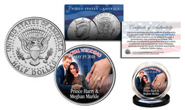 Royal Wedding 5-19-2018 Kennedy Half Dollar Coin Prince Harry &amp; Meghan Markle - £6.86 GBP