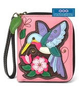 HUMMINGBIRD FLOWER ZIP AROUND WALLET WRISTLET PINK - $37.00