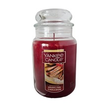 Yankee Candle Red Sparkling Cinnamon Original Large Jar Candle  22 oz New - £21.07 GBP