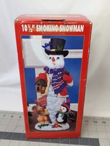 Jaimy Smoking Snowman Penguin 10.5 Inch Resin - $49.95