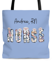 Customized Nurse Tote Bag, Personalized CNA Handbag, Large-Small Travel Tote Bag - £11.19 GBP+