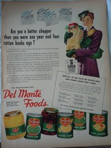 Del Monte Foods Better Shopper WWII Advertising Print Ad Art 1940s  - £7.85 GBP