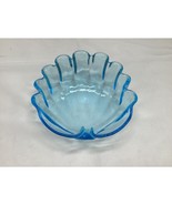 Blue Seashell Blown Glass Candy Dish Murano 6 Inches Beach Grannycore Co... - $18.70