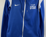 Nike Therma Fit On-Field Hoodie Mens Large Royal Blue White Full Zip TEA... - $49.49