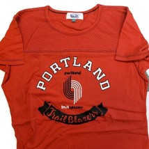 NBA Portland Trail Blazers Gridiron Short Sleeve T-Shirt Womens XL Touch Red - £11.16 GBP