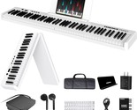 Folding Piano Keyboard, 88 Keys Full Size Semi-Weighted Foldable Piano, ... - £173.72 GBP