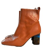 Kurt Geiger London Size 39 Ankle Boots Brown Leather Transparent Colored... - $98.67 CAD