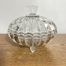Vintage Heisey Crystolite 3 Footed Candy Dish &amp; Matching Lid with Finial - £13.26 GBP