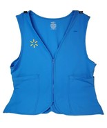 Walmart Vest Womens Blue Sz Medium Polyester Stretch Uniform Full Zip, w... - £14.69 GBP