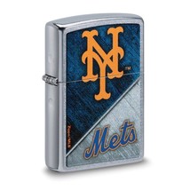 Zippo® MLB® New York Mets Street Chrome™ Lighter - New Design - £27.67 GBP