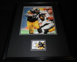 Jerome Bettis 16x20 Framed Game Used Jersey &amp; Photo Display Steelers - £63.30 GBP