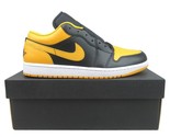 Air Jordan 1 Low Sneakers Men&#39;s Size 12 Black White Yellow NEW 553558-072 - £79.82 GBP