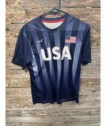 MITRE Pro Flow Men&#39;s USA Blue Soccer Jersey Size Small Short Sleeve - $14.94