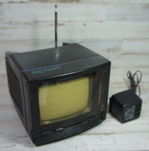 Vtg Action ACN-3501 Black &amp; White B&amp;W 5&quot; TV VL VH UHF w Power Cord Retro... - £10.75 GBP