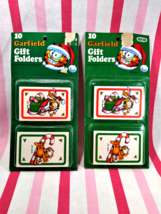 Vintage CLEO New Old Stock Garfield Christmas 20pc Folder Gift Tags Jim ... - £11.15 GBP