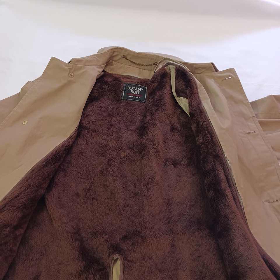 Botany 500 Men's Tan/Khaki Removable Liner Coat Size 40 Reg Made In USA Item image 9