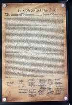 Declaration of Independence Replica on Acrylic 16&quot; x 24&quot; -Office Wall Decoration - £87.58 GBP