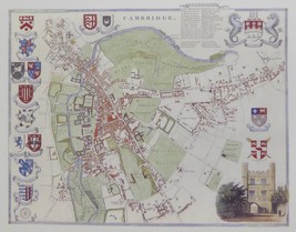 Cambridge (Map) -  Framed  Picture - 12&quot; x 16&quot; - £40.86 GBP
