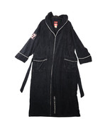 Oscar De La Hoya Mens Small Medium Bathrobe Black Hooded Boxing Athletic... - $113.64 CAD