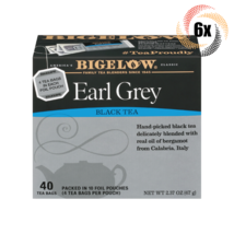 6x Boxes Bigelow Earl Grey Natural Black Tea | 40 Tea Bags Per Box | 2.37oz - €33,70 EUR