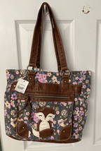 Est. 1946  Fox Floral Tote Bag with Zip Top Closure NWT - £21.06 GBP