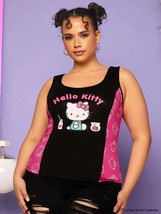 SHEIN X Hello Kitty and Friends Letter &amp; Cartoon Graphic Tank Top Plus Size NWT - £19.66 GBP