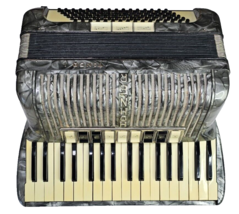 HOHNER TANGO II M  96 bass Piano Accordion Good Pearl Grey With Case Sounds Nice - £399.66 GBP