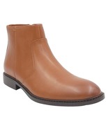 Alfani Men Liam Side Zip Dress Boots Size US 11.5M Brown Faux Leather - £18.03 GBP