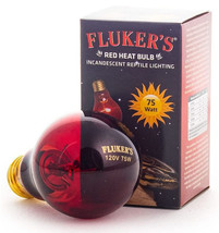 Flukers Red Heat Bulb Incandescent Reptile Light 75 watt Flukers Red Hea... - £11.33 GBP
