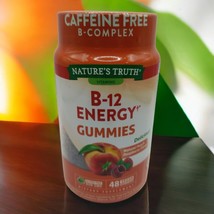 Natures Truth B-12 ENERGY GUMMIES + Ashwagandha 48 Vegan Peach Raspberry 12/2025 - $9.59