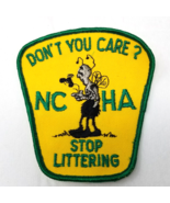 Stop Littering Bug Care Embroidered Patch Yellow 1970s National Campers ... - £11.93 GBP