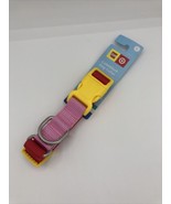 Pink LEGO ColorBlock Large 16&quot; to 26&quot; Dog Collar Red Yellow Target Colle... - £7.79 GBP